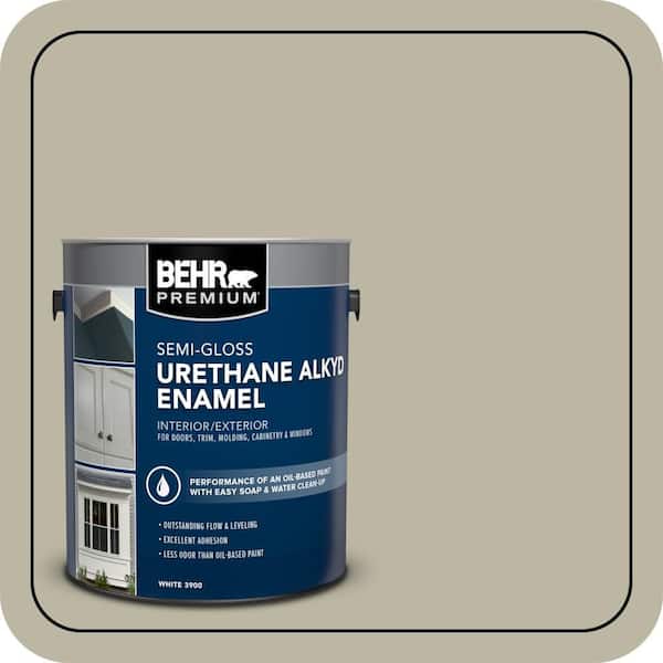 BEHR PREMIUM 1 gal. #780D-4 Koala Bear Urethane Alkyd Semi-Gloss Enamel Interior/Exterior Paint (2)