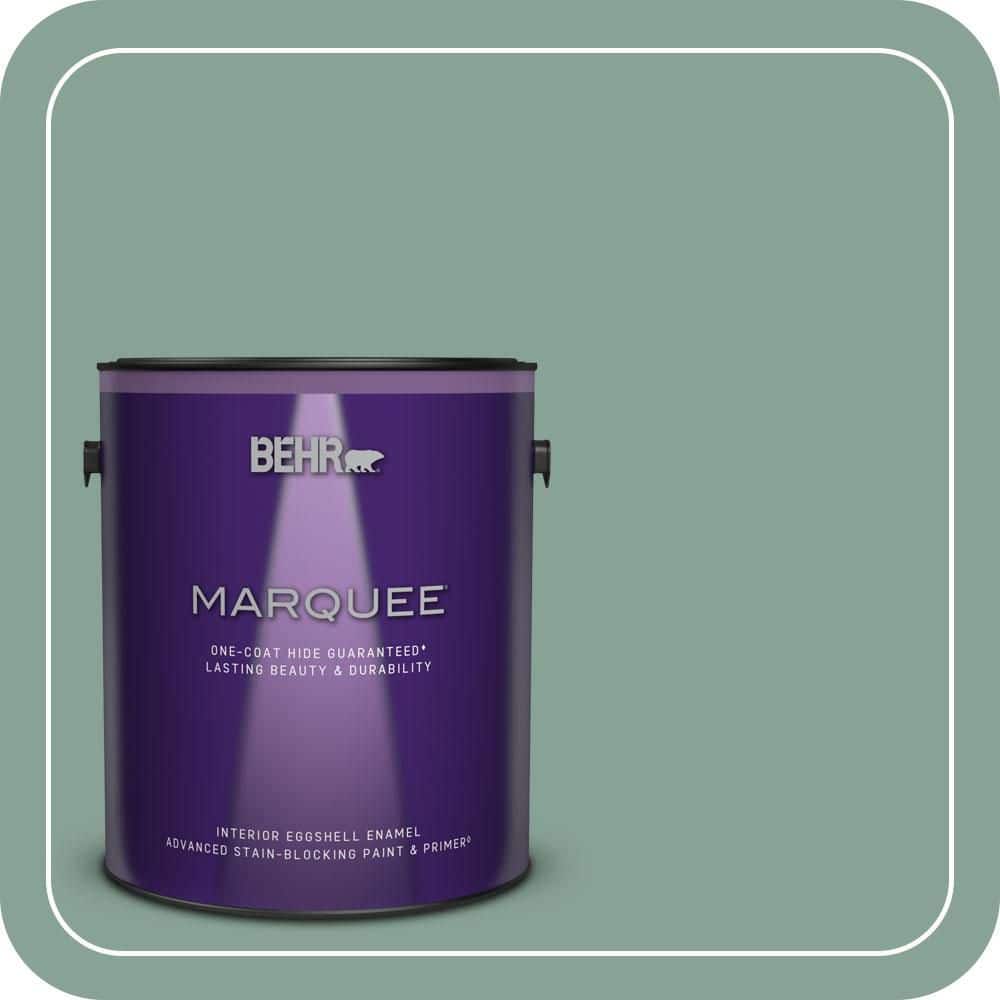BEHR MARQUEE 1 gal. #T16-12 Modern Mint Eggshell Enamel Interior Paint & Primer (1)
