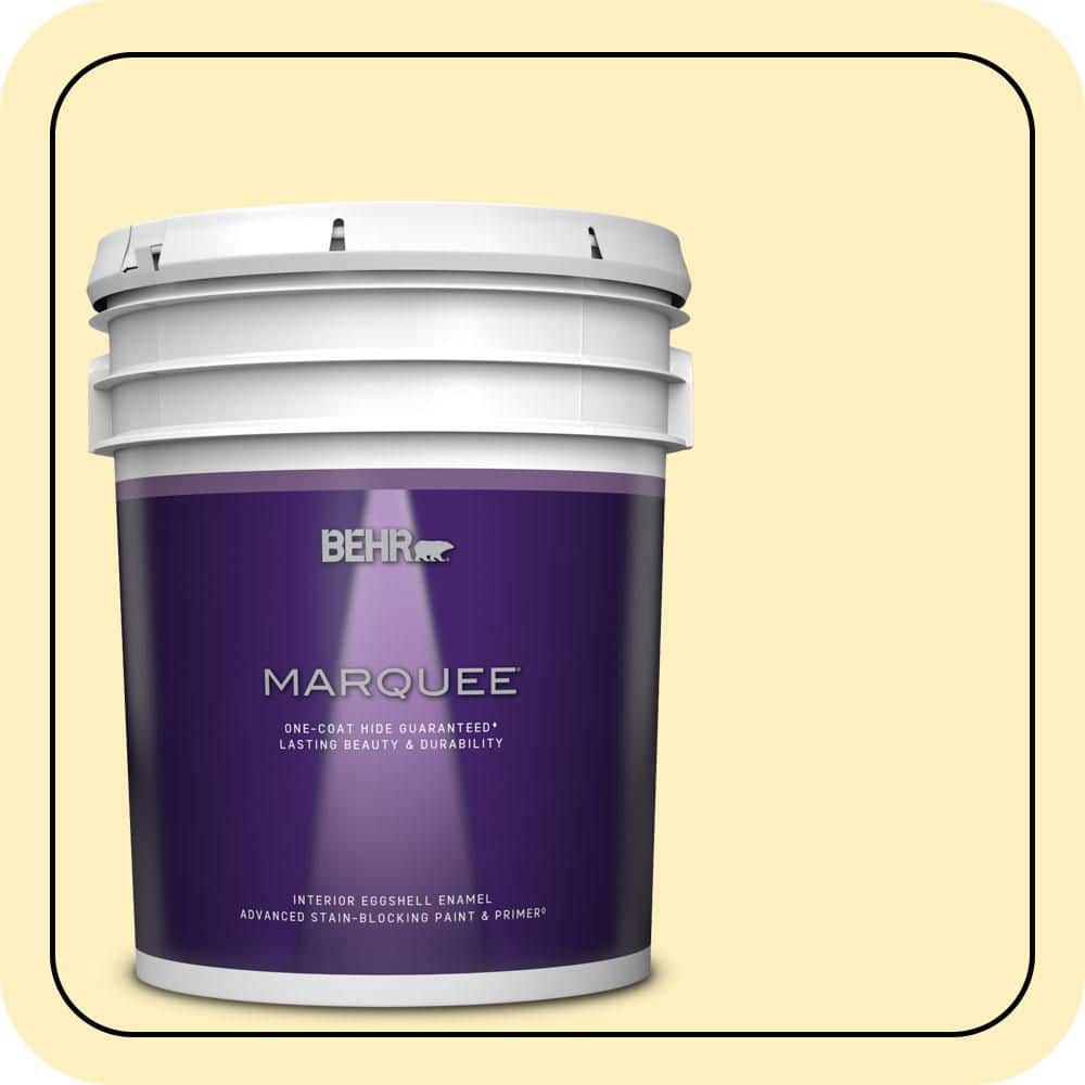 BEHR MARQUEE 5 gal. #P300-2 Meringue Eggshell Enamel Interior Paint & Primer