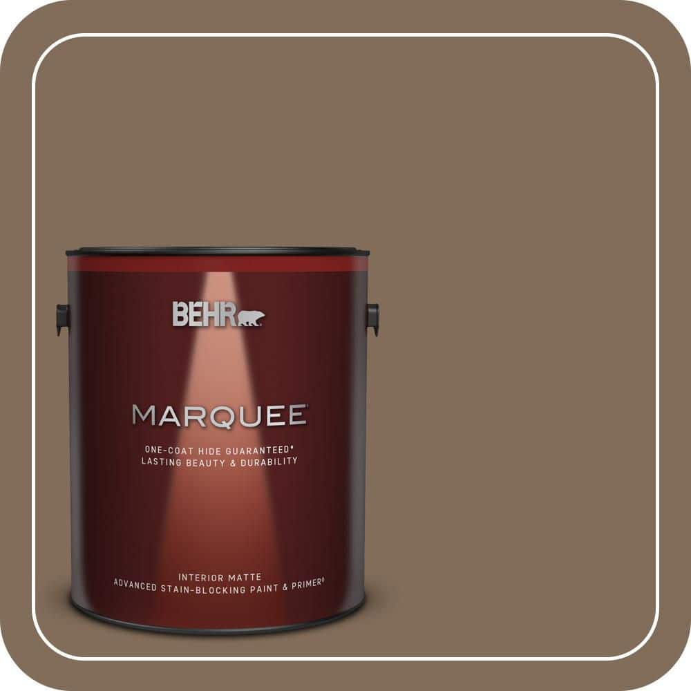 BEHR MARQUEE 1 gal. #MQ2-49 Kaffee One-Coat Hide Matte Interior Paint & Primer