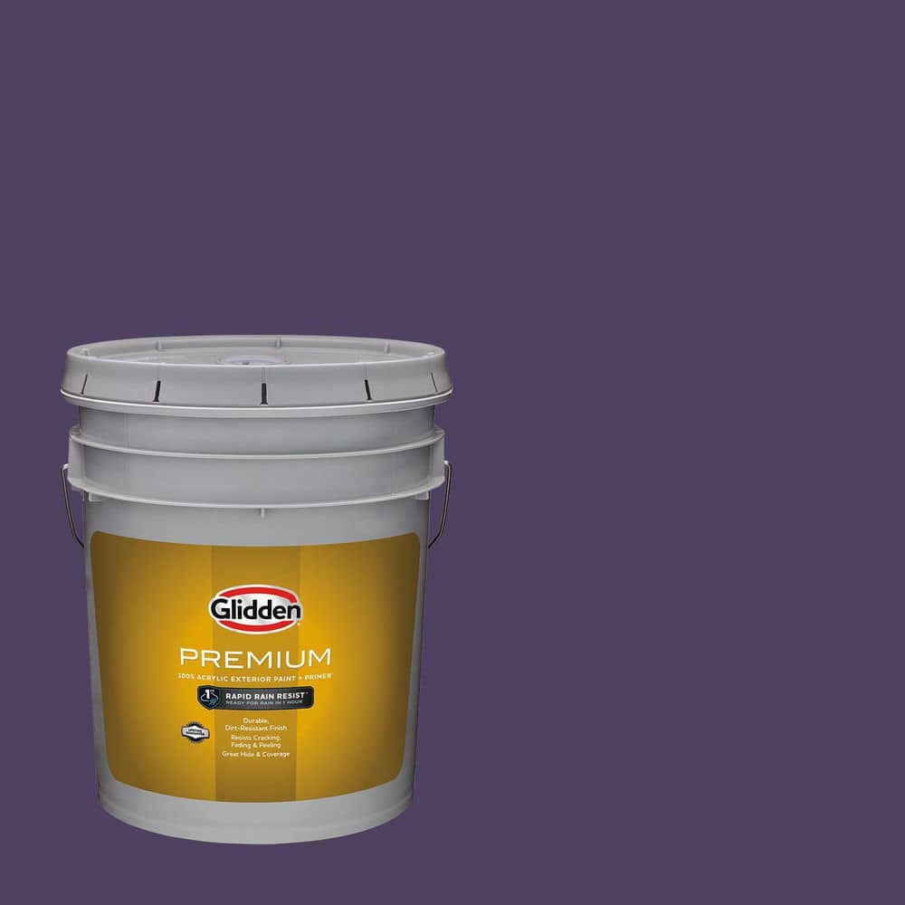 Glidden Premium 5 gal. PPG1174-7 Royal Indigo Satin Exterior Latex Paint
