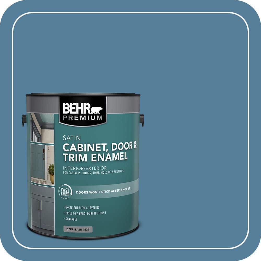 BEHR PREMIUM 1 gal. #PFC-58 Alpine Sky Satin Enamel Interior/Exterior Cabinet, Door & Trim Paint