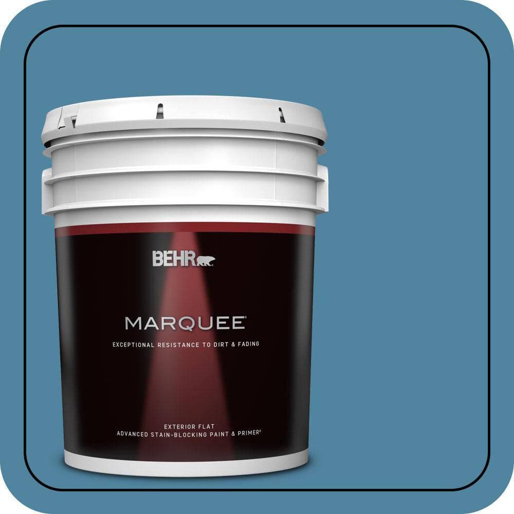 BEHR MARQUEE 5 gal. #S490-5 Jay Bird Flat Exterior Paint & Primer (1)