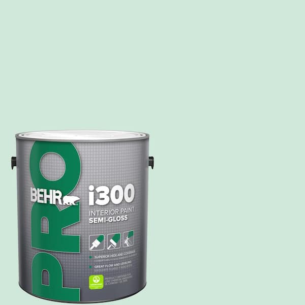 BEHR PRO 1 gal. #M420-2 Green Aqua Semi-Gloss Interior Paint (2)