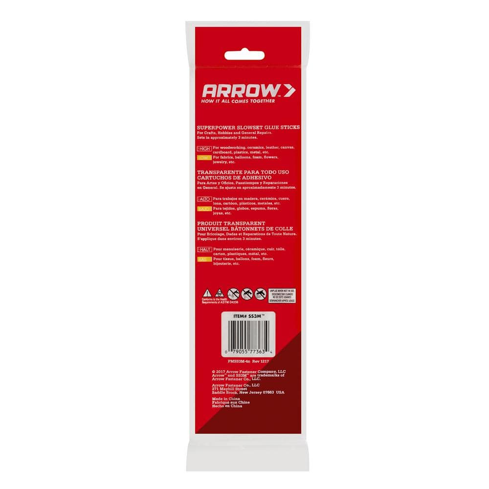 Arrow 3-Minute Glue Sticks (4)