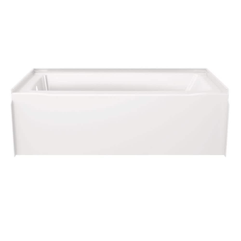 Delta Classic 500 60 in. x 32 in. Alcove Deep Soaking Bathtub with Left Drain in High Gloss White (2)