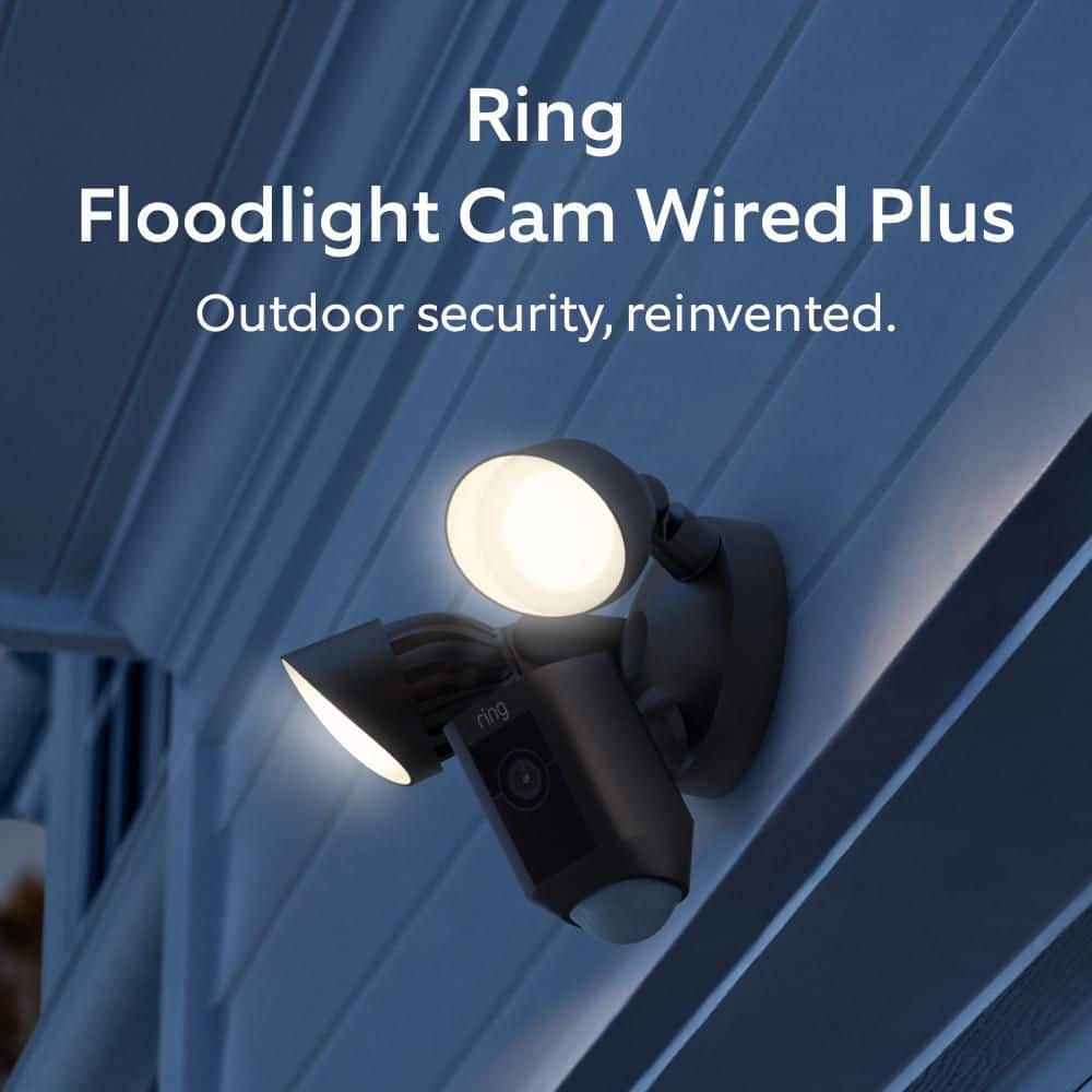 Ring Floodlight Cam Plus Wired - Outdoor Smart Security Camera with Two LED Lights, Two-Way Talk, Color Night Vision, Black (3)
