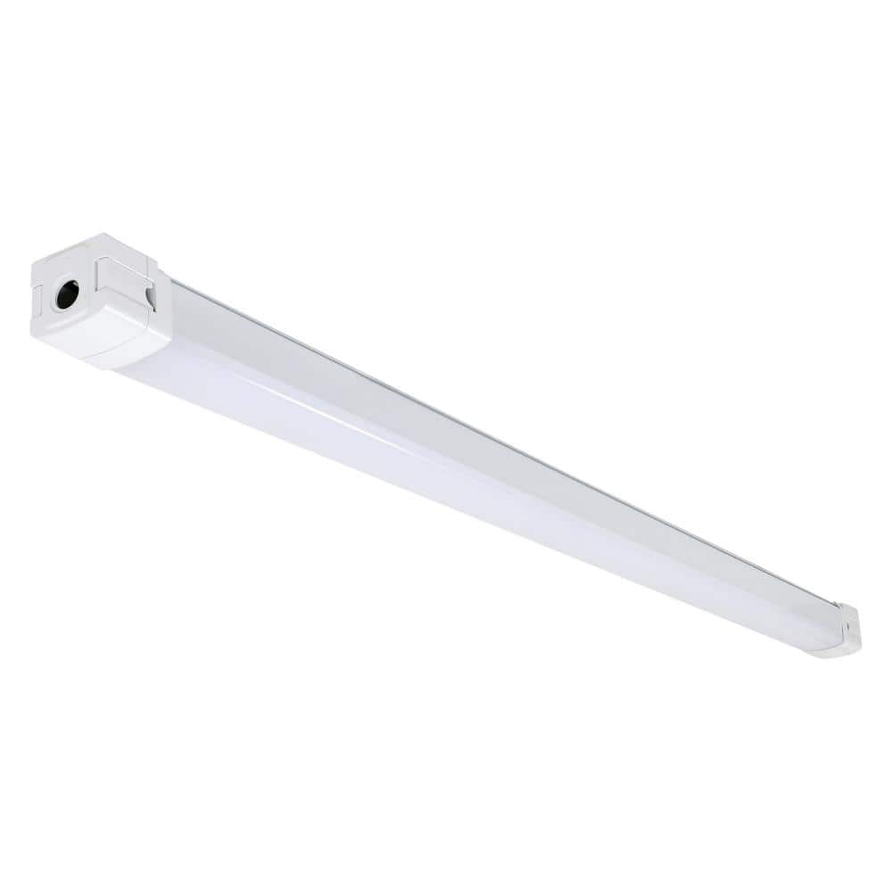 LEDVANCE 4 ft. Vapor Tight Integrated LED Gray Wraparound Light with Dual Selectable CCT and Lumen (2)