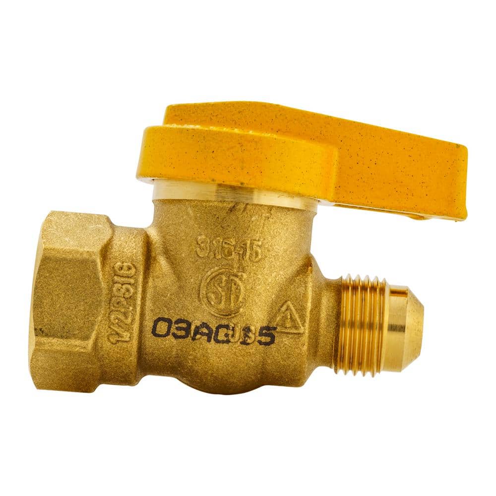 ProLine Series 3/8 in. x 1/2 in. Brass FL x FPT 1-Piece Gas Valve (3)