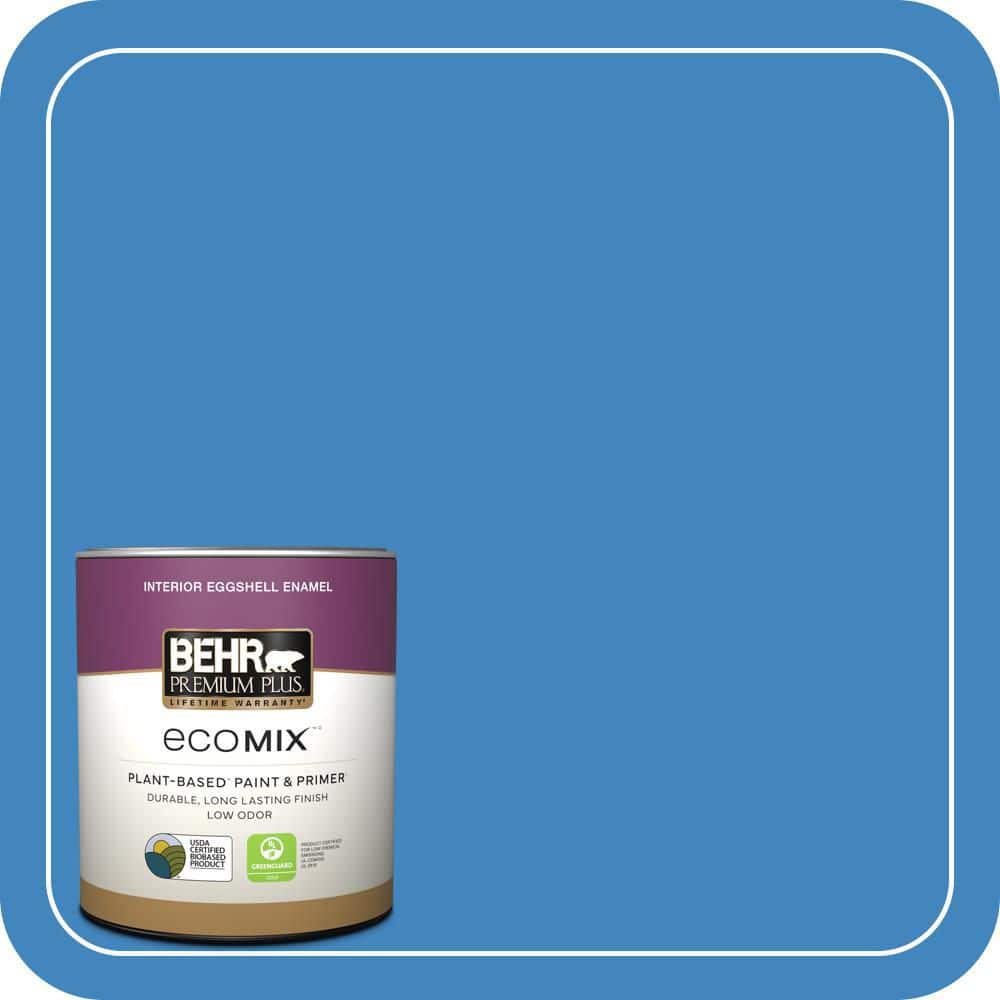 BEHR PREMIUM PLUS 1 qt. #560B-6 Warm Spring Eggshell Enamel EcoMix Plant-Based Interior Paint & Primer (1)