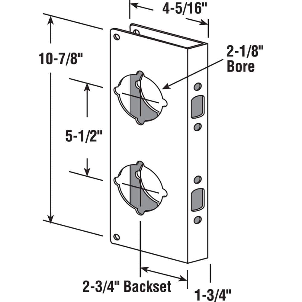Prime-Line 5-1/2 in. x 2-3/4 in. x 1-3/4 in. Stainless Steel Door Guard (2)