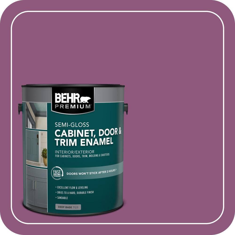 BEHR PREMIUM 1 gal. #PPU1-18 Peru Semi-Gloss Enamel Interior/Exterior Cabinet, Door & Trim Paint