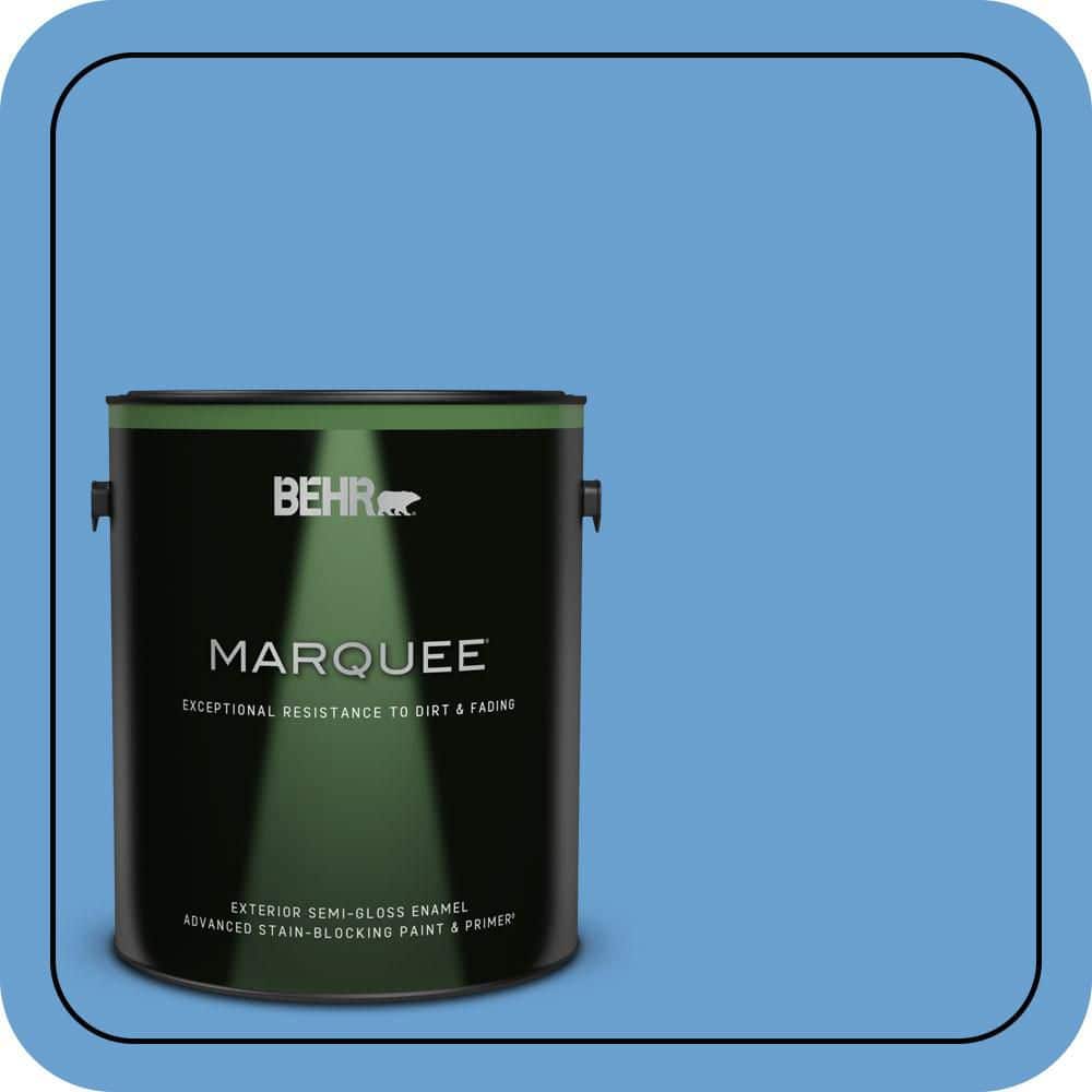 BEHR MARQUEE 1 gal. #P520-4 Cornflower Semi-Gloss Enamel Exterior Paint & Primer