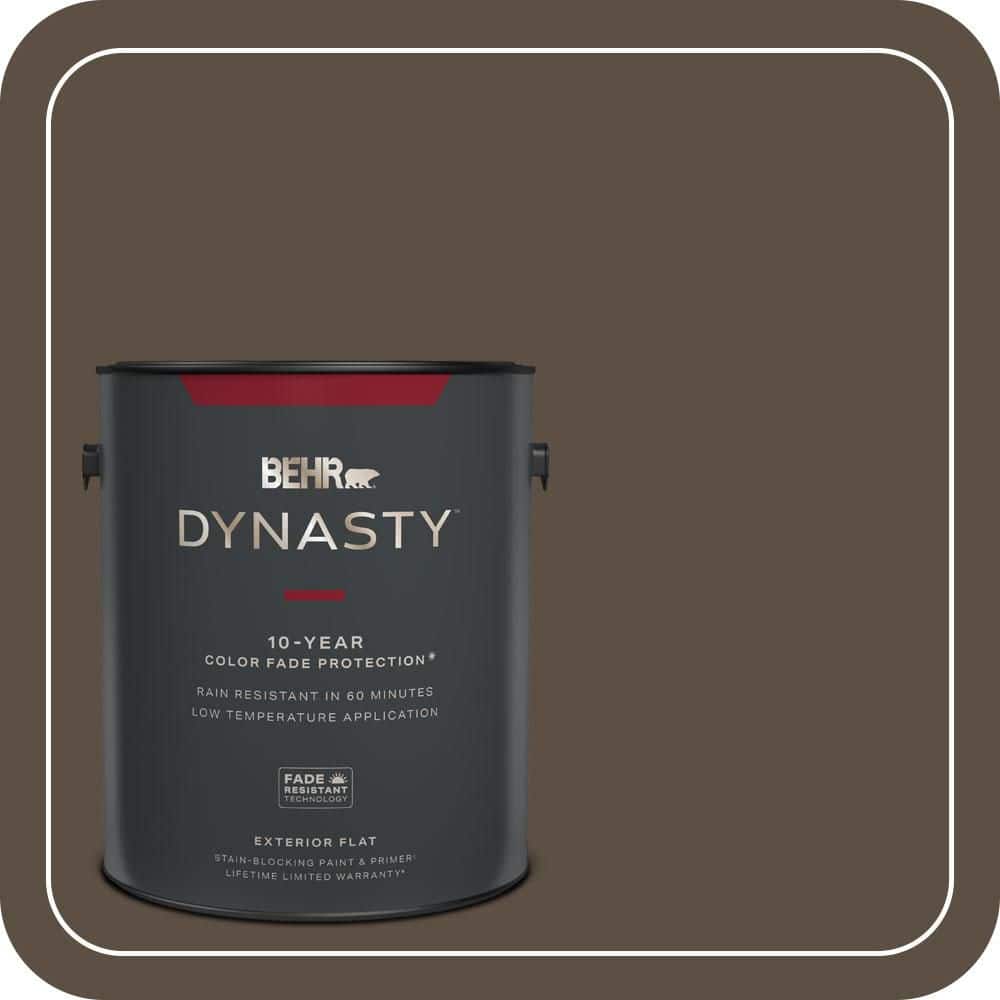 BEHR DYNASTY 1 gal. #S-H-710 Dried Leaf Flat Exterior Stain-Blocking Paint & Primer