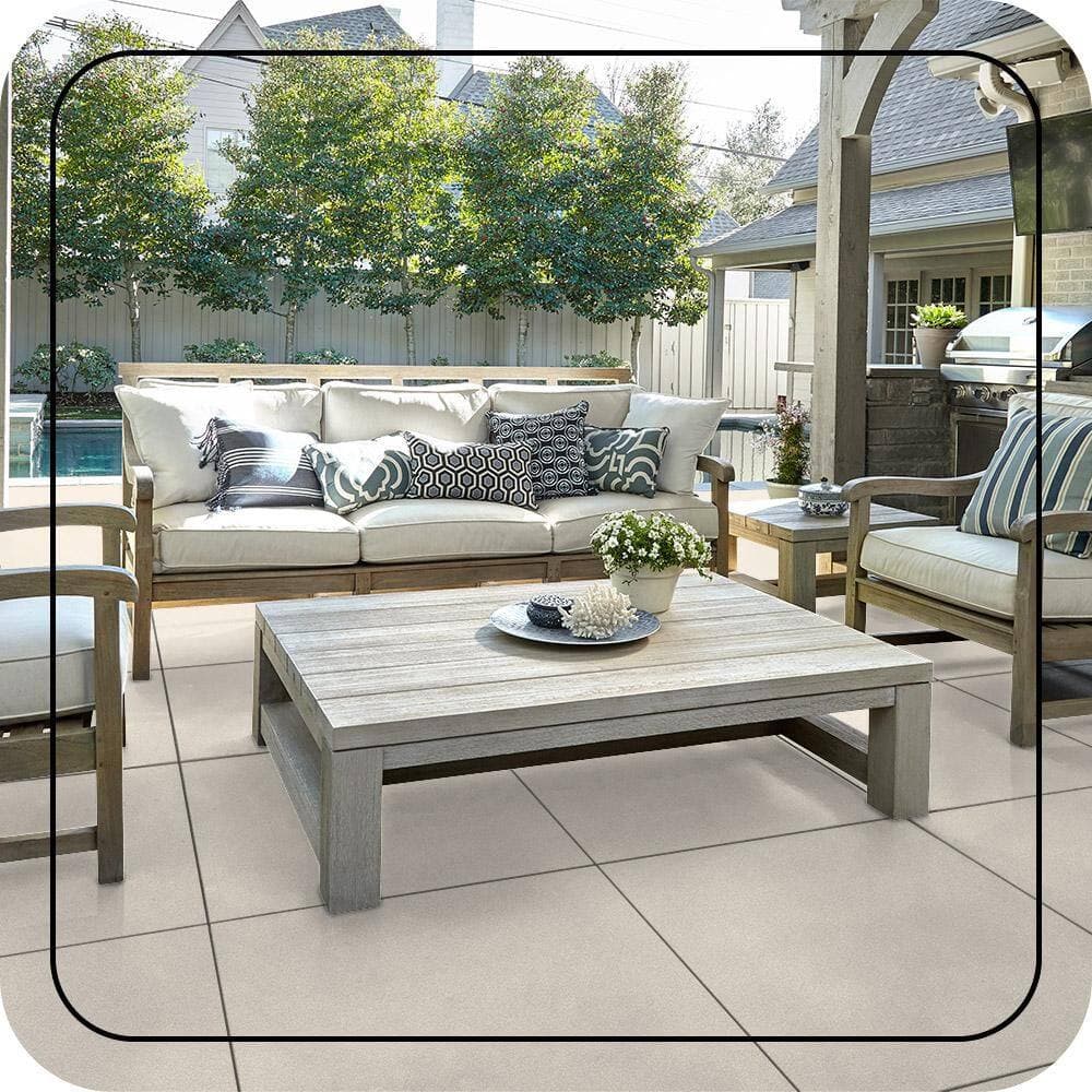 BEHR PREMIUM 1 gal. #OR-W14 White Veil Textured Low-Lustre Enamel Interior/Exterior Porch and Patio Anti-Slip Floor Paint (4)