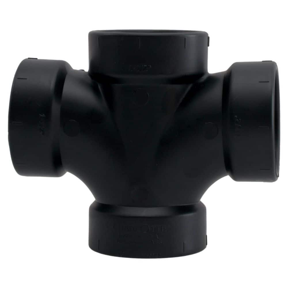 Charlotte Pipe 2 in. ABS DWV All Hub Double San Tee (3)