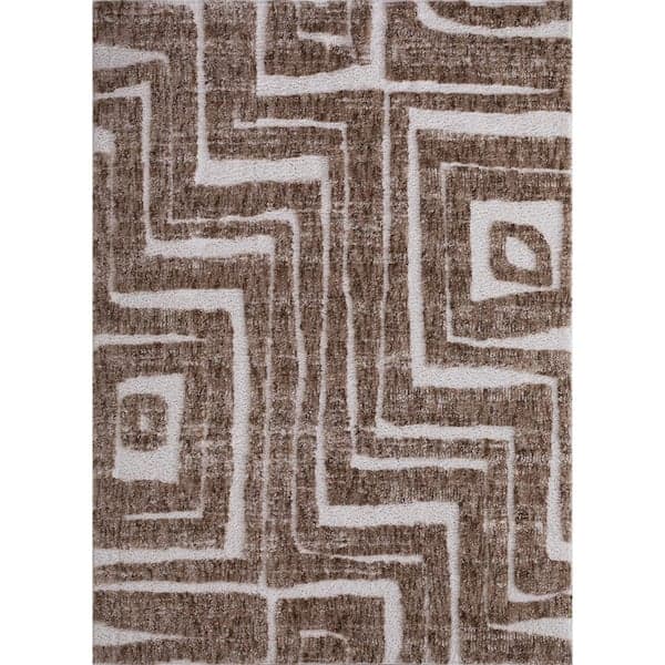 Home Decorators Collection 6 ft. x 9 ft. Brown/Ivory Aberdeen Area Rug