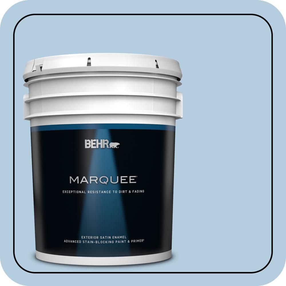 BEHR MARQUEE 5 gal. #PPU14-14 Crystal Waters Satin Enamel Exterior Paint & Primer