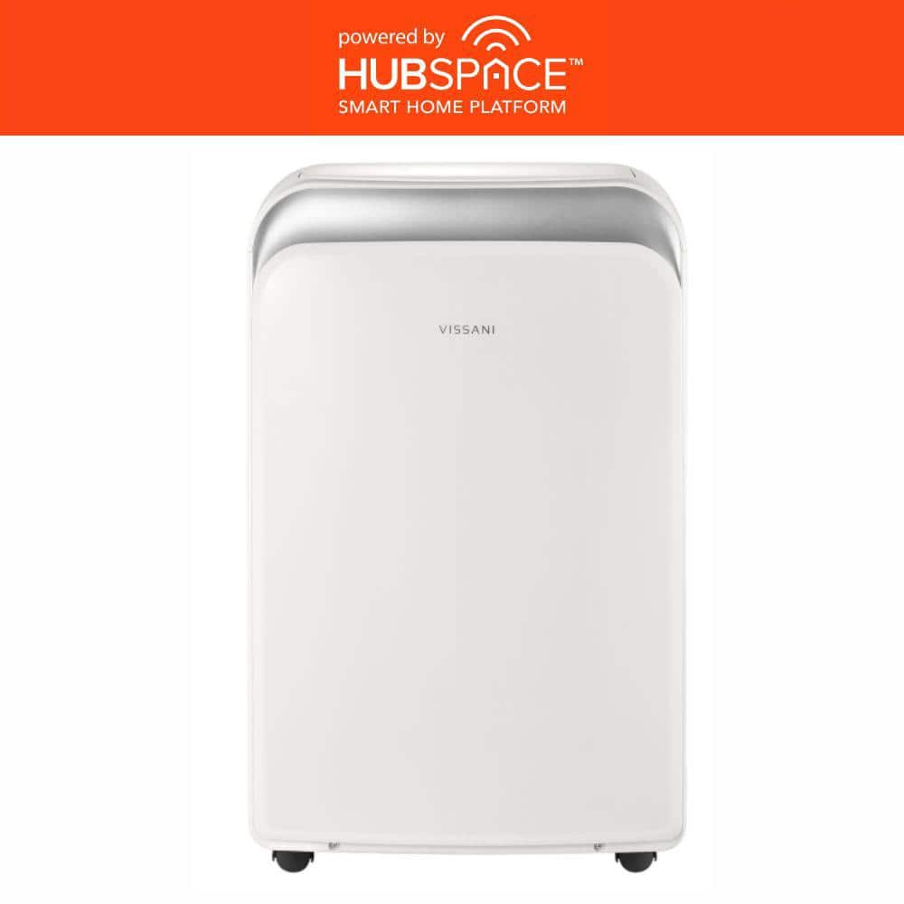 Vissani 8,000 BTU 115-Volt Smart Portable Air Conditioner Cools 350 sq. ft with Dehumidifier and Remote, Powered by Hubspace