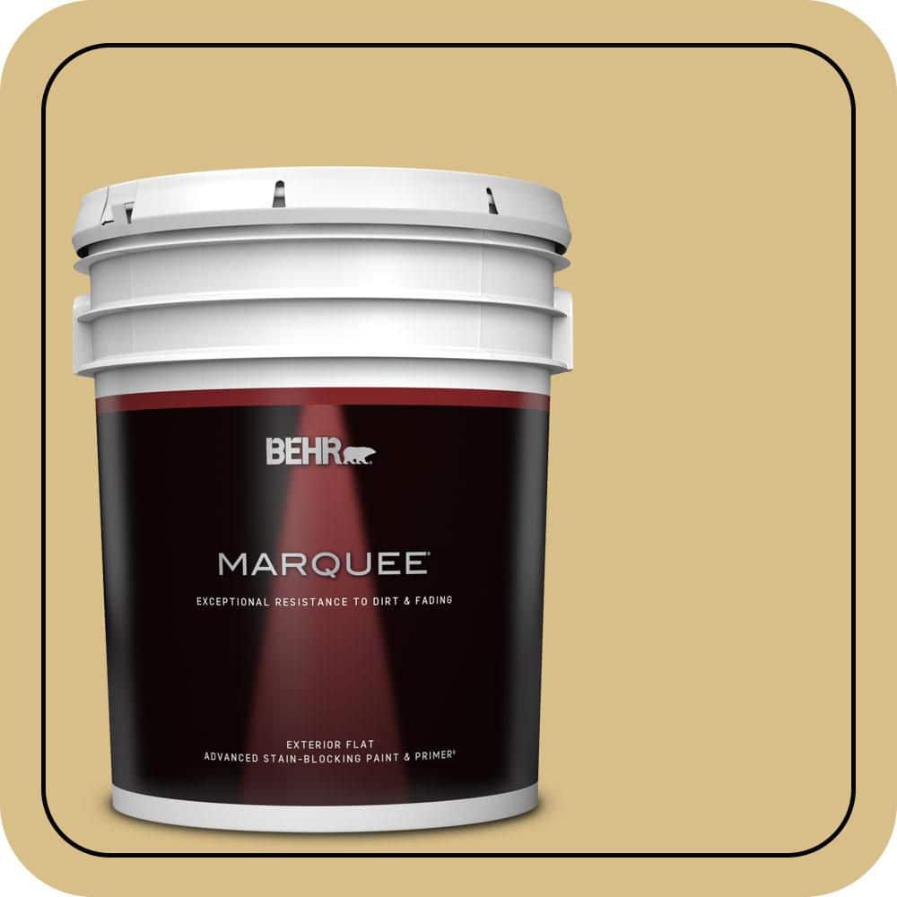 BEHR MARQUEE 5 gal. #MQ2-18 Honey Tea Flat Exterior Paint & Primer (1)