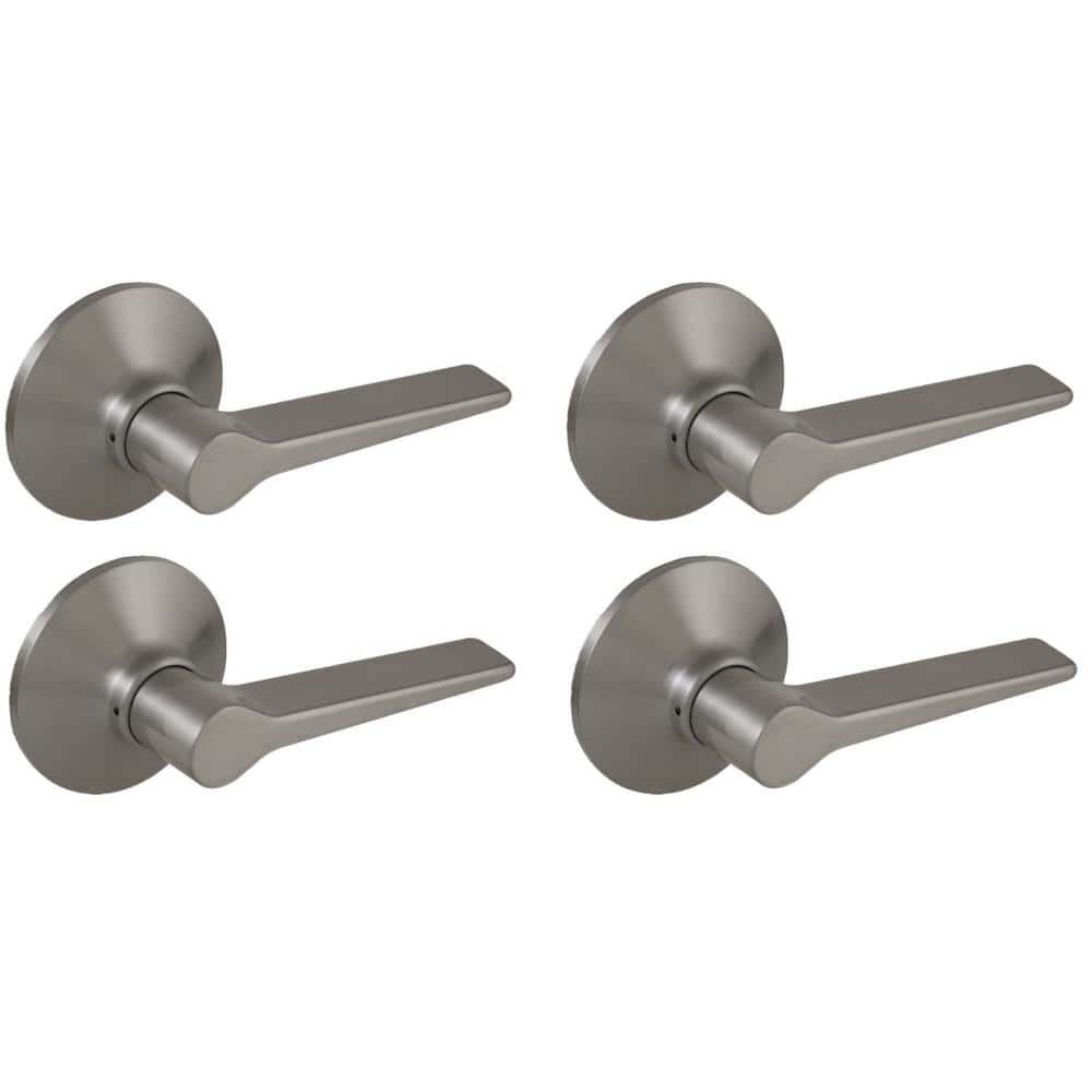 Defiant Freedom Satin Nickel Hall/Closet Door Handle (4-Pack)