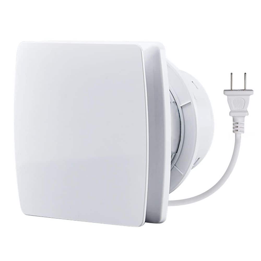 Wudkey 1-Piece Bathroom Accessory Set in White, 4 in. Exhaust Fan Bathroom Ventilation Fan Window and Wall Mount Vent Fan (1)
