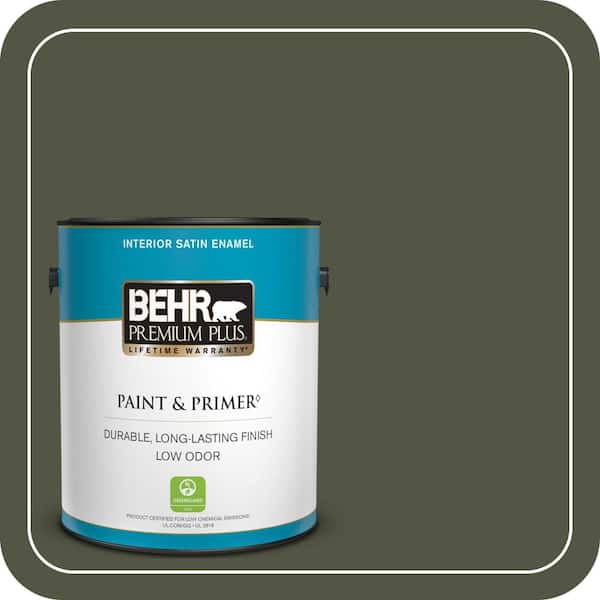 BEHR PREMIUM PLUS #ECC-37-3 Freshwater Marsh Flat Interior/Exterior Paint & Primer Color Sample (2)