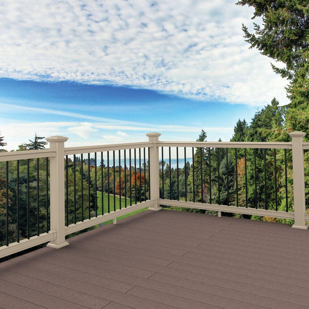 Barrette Outdoor Living Bella Premier Series 6 ft. x 36 in. Clay Vinyl Level Rail Kit with Aluminum Balusters (2)