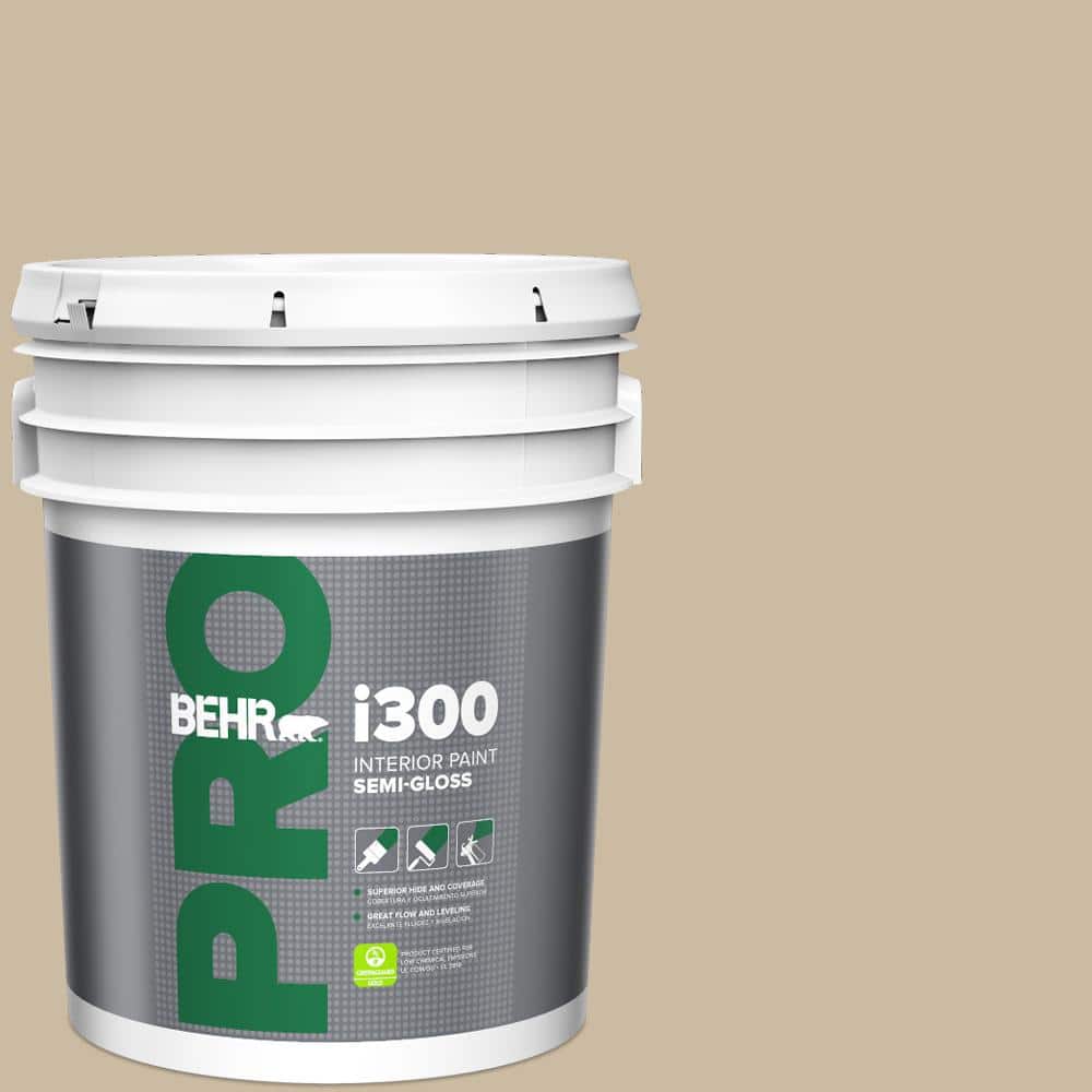BEHR PRO 5 gal. #MQ2-26 Windsor Tan Semi-Gloss Interior Paint