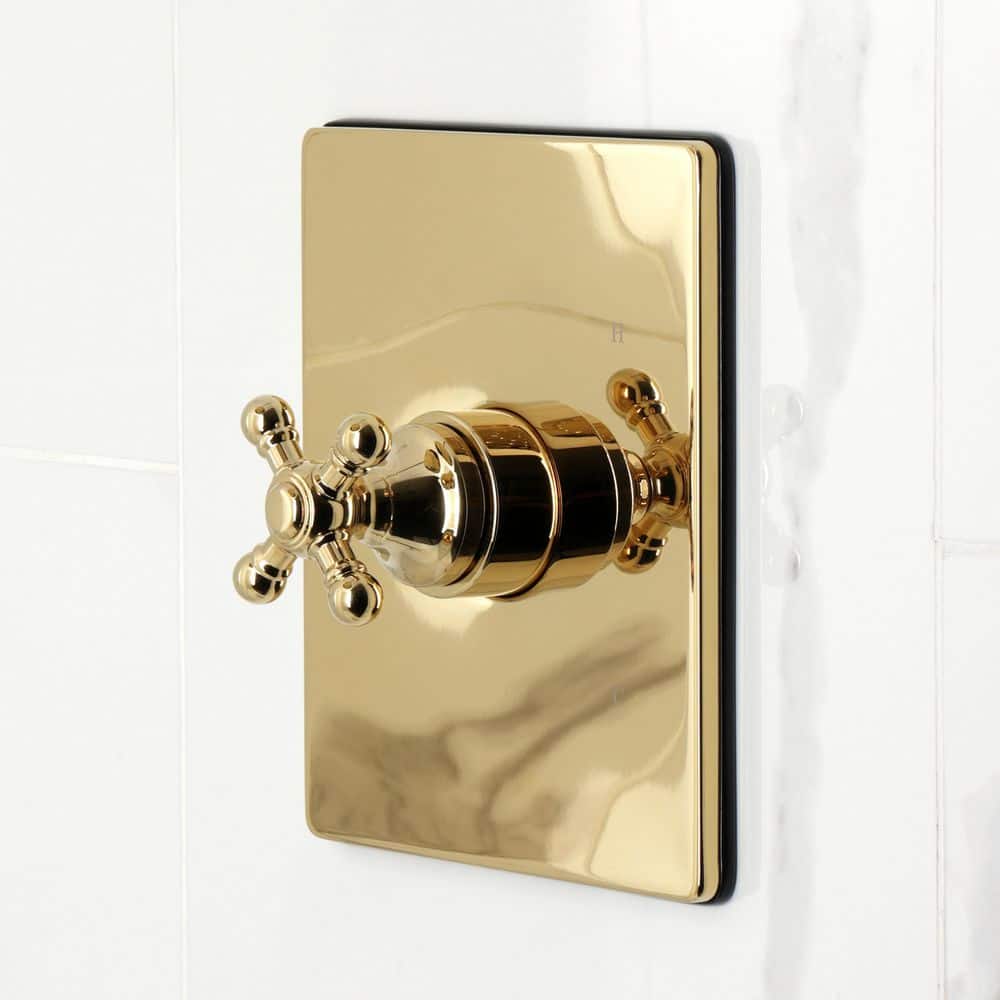 Kingston Brass Metropolitan 1-Handle 1-Spray Tub and Shower Faucet 1.8 GPM in Polished Brass (3)