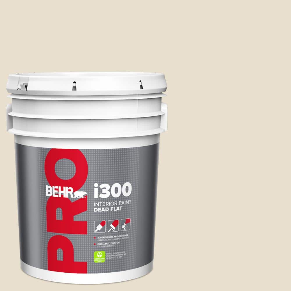 BEHR PRO 5 gal. #MS-33 Eggshell White Dead Flat Interior Paint