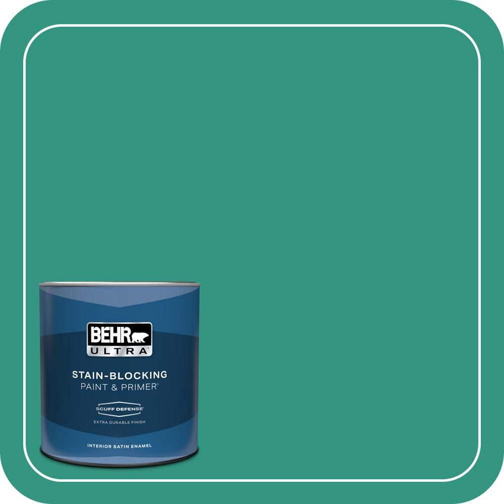 BEHR ULTRA 1 qt. #P440-6 Esmeralda Extra Durable Satin Enamel Interior Paint & Primer