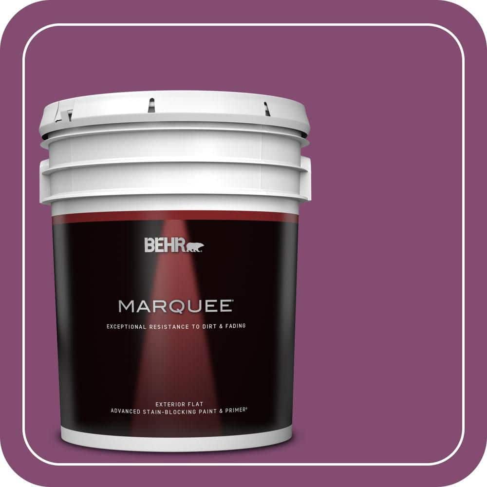 BEHR MARQUEE 5 gal. #680B-7 Sugar Plum Flat Exterior Paint & Primer