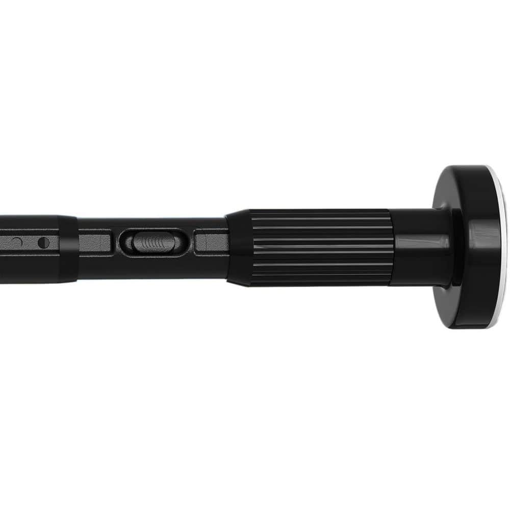 Wudkey 2-Pack 41 in. to 126 in. Adjustable Tension Shower Curtain Rod in Black for Window, Bathroom, 1.26 in. Dia. Shower Rod (1)