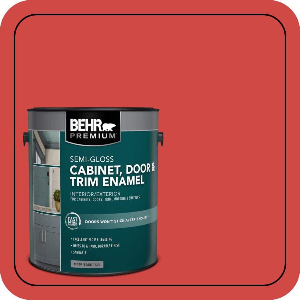 BEHR PREMIUM 1 gal. #P170-6 Race Car Stripe Semi-Gloss Enamel Interior/Exterior Cabinet, Door & Trim Paint (1)