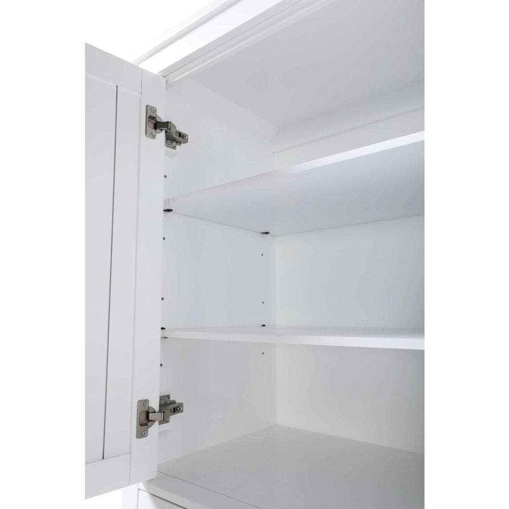 TIMELESS HOME 18 in. W x 72 in. D x in. H White Freestanding Linen Cabinet (3)