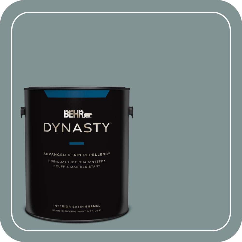 BEHR DYNASTY 1 gal. #QE-53 Raindance Satin Enamel Interior Stain-Blocking Paint & Primer