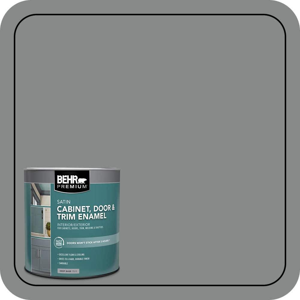 BEHR PREMIUM 1 qt. #N460-5 Slate Rock Satin Enamel Interior/Exterior Cabinet, Door & Trim Paint