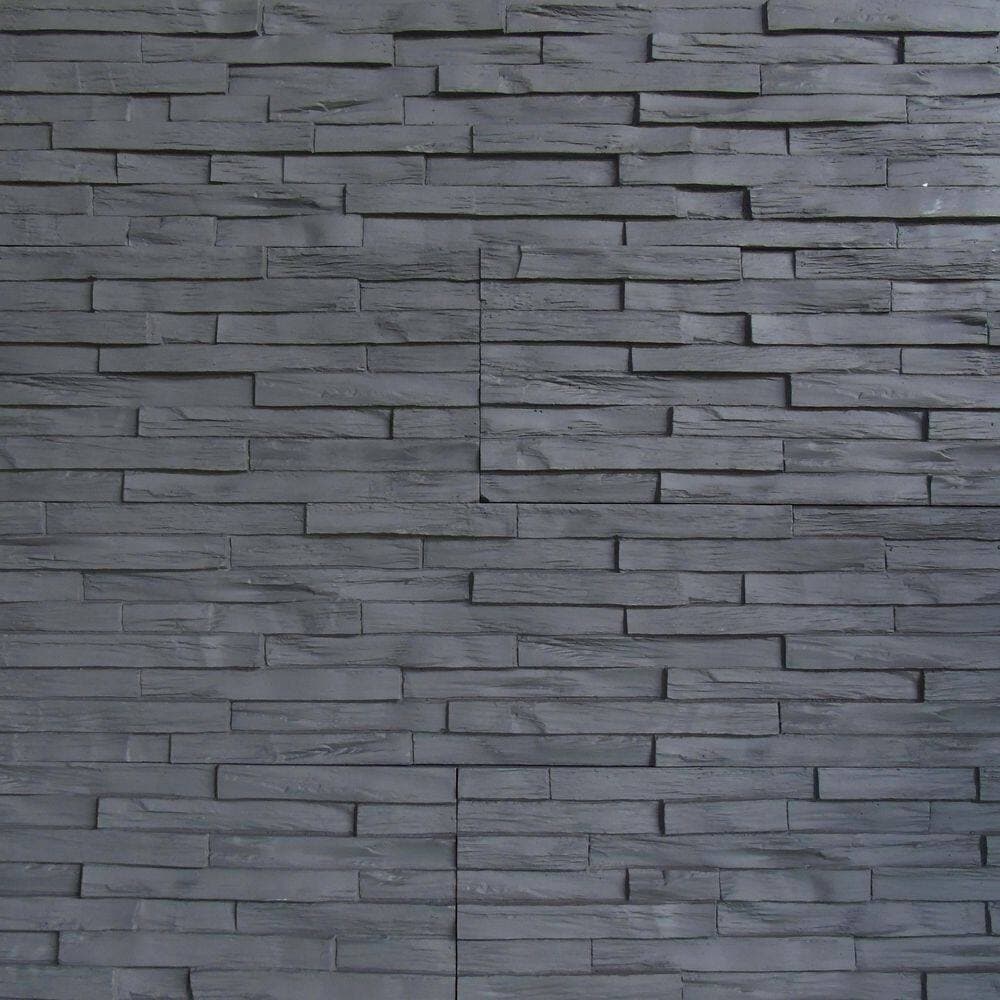 DuraKwik Stone Polyurethane Faux Contemporary Slatestone Panels -Coal Mine (3)