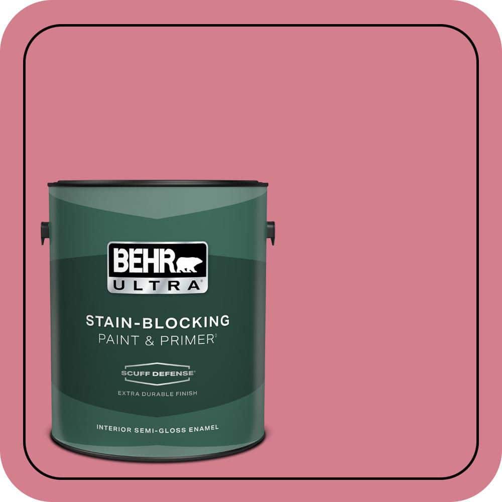 BEHR ULTRA 1 gal. #P140-4 I Pink I Can Extra Durable Semi-Gloss Enamel Interior Paint & Primer