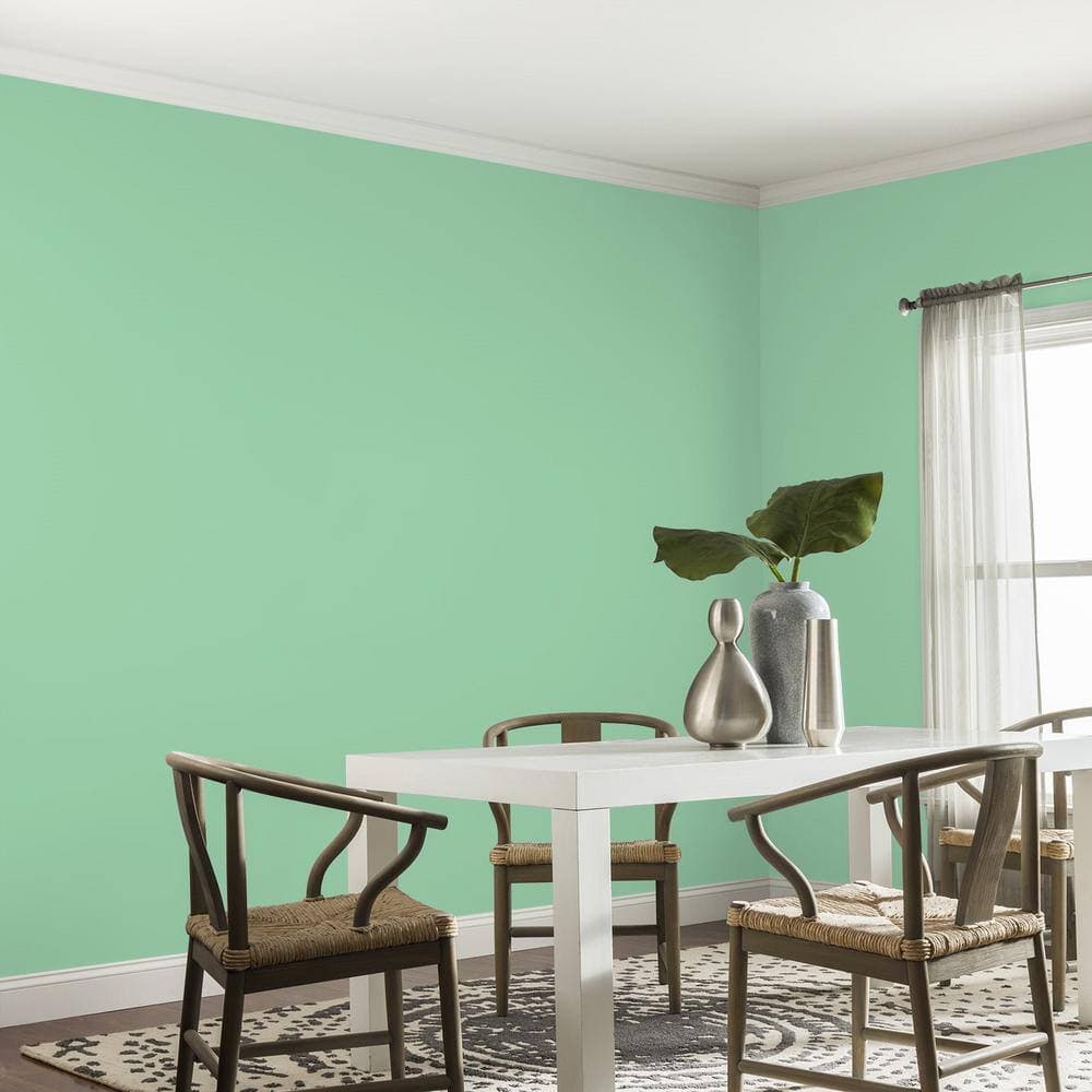 Glidden Diamond 1 gal. PPG1226-4 Heath Green Satin Interior Paint with Primer (4)