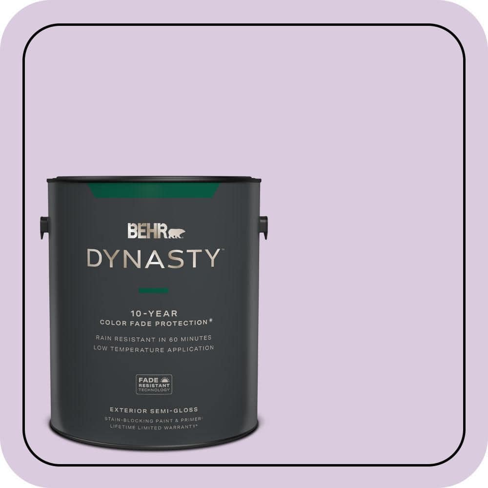 BEHR DYNASTY 1 gal. #660C-2 Violet Mist Semi-Gloss Exterior Stain-Blocking Paint & Primer