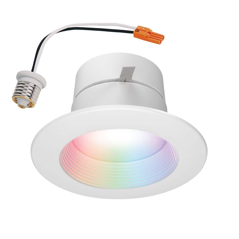 HALO Color and Tunable White 65W Equivalent 4 inch Integrated LED Dimmable Smart Wi-Fi Wiz Connected Remodel Downlight Kit (2)