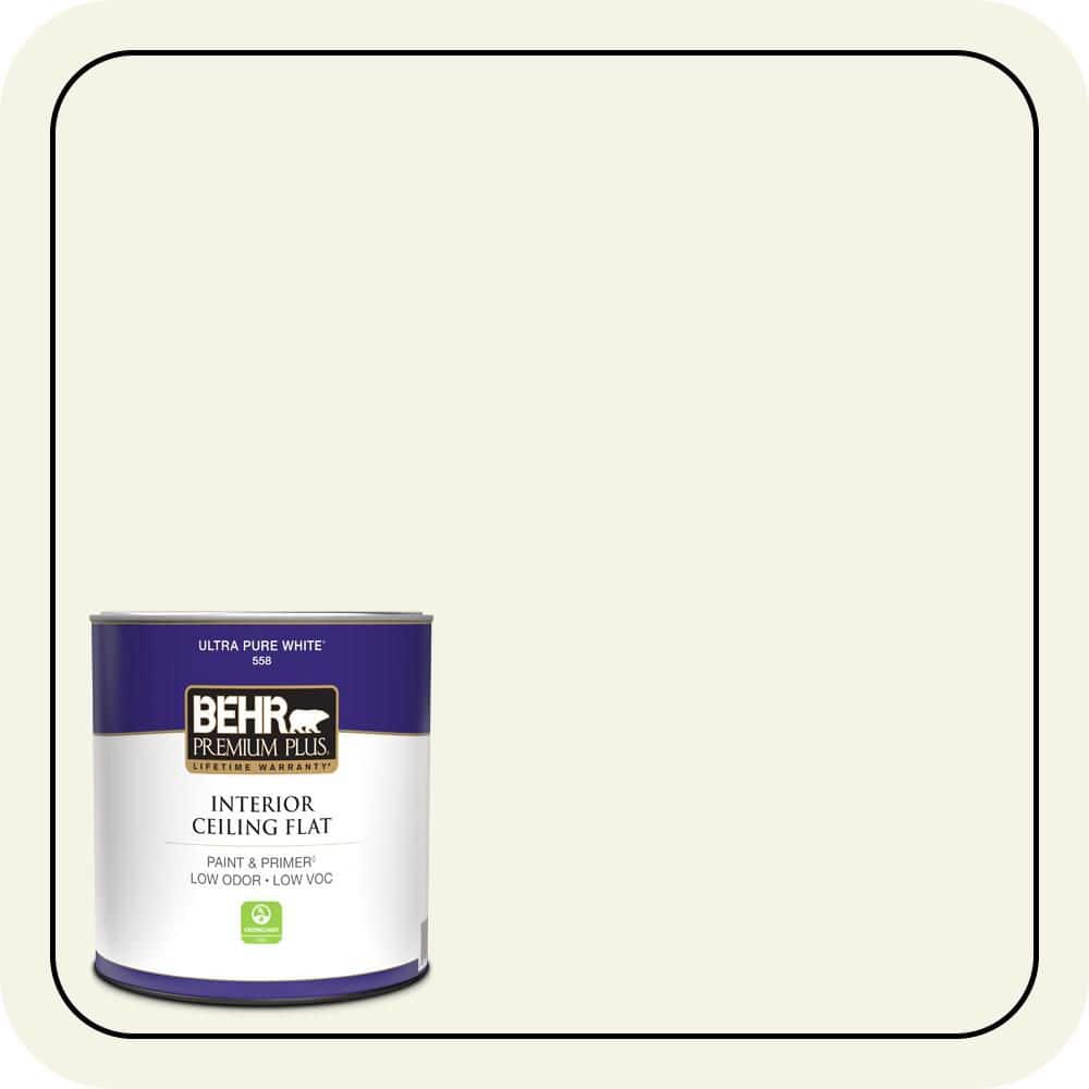 BEHR PREMIUM PLUS 1 qt. #BWC-04 Beach House Ceiling Flat Interior Paint & Primer (1)