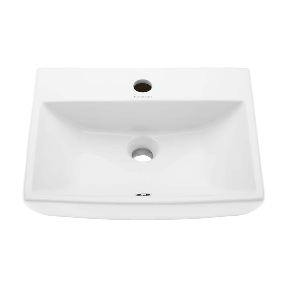 Swiss Madison Sublime 14 in. D W 5.5 in. H Wall Hung Sink Black Ceramic (1)