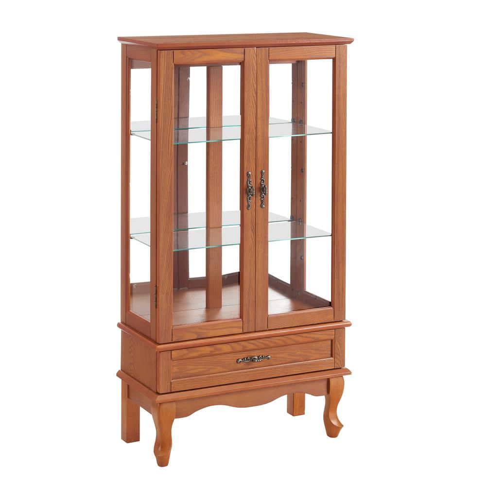 COWLOWN 25.98 in. W x 11.81 in. D x 49.4 in. H Bathroom Brown Linen Cabinet (1)