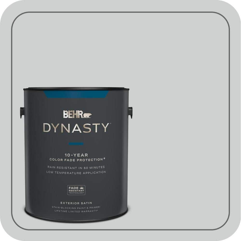 BEHR DYNASTY 1 gal. #PPH-43 Gray Pearl Satin Enamel Exterior Stain-Blocking Paint & Primer