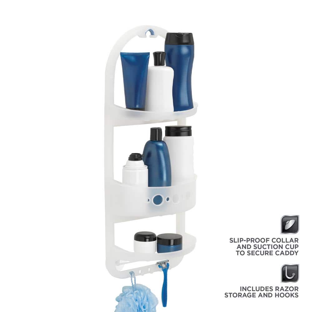 Glacier Bay Over-the-Shower Caddy in Frosted Clear (3)