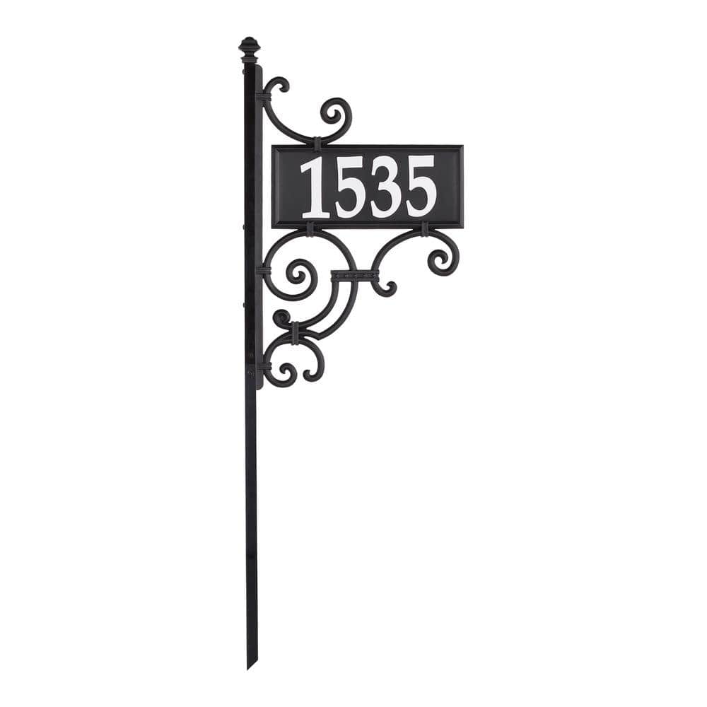 Unbranded Nite Bright Ironwork Rectangle Reflective Address Post Sign (1)