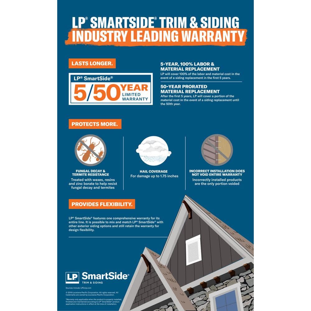 LP SmartSide SmartSide 38 Series Cedar Texture Lap Engineered Treated Wood Siding, Application As 8 in. x 12 ft. (4)